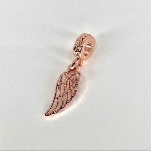Rose Gold Angel Wing European Charm Oj2 